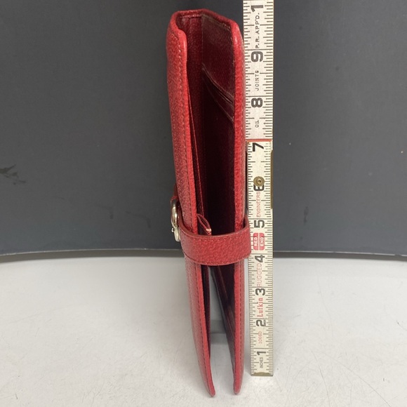 Franklin Covey Red Pebbled Leather Binder Planner - Picture 5 of 17